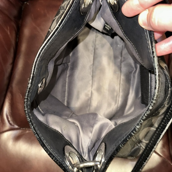 Coach Signature Sateen Ashley Hippie Bag - Picture 14 of 16